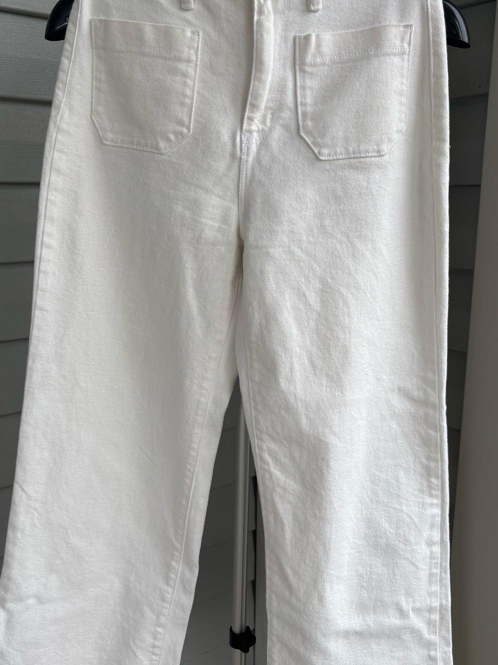 Just Black Denim Women’s 27 White Wide Leg Crop Jeans High Rise Made USA